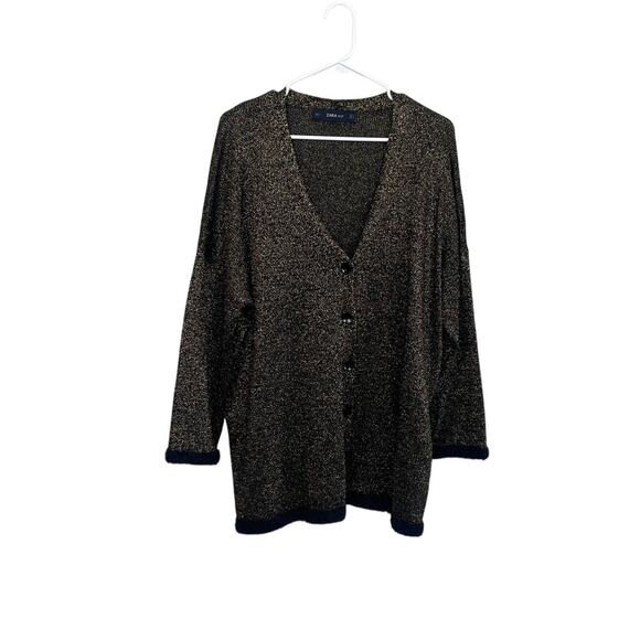 Zara Knit Faux Fur Trim Cardigan, Size S - Picture 1 of 6